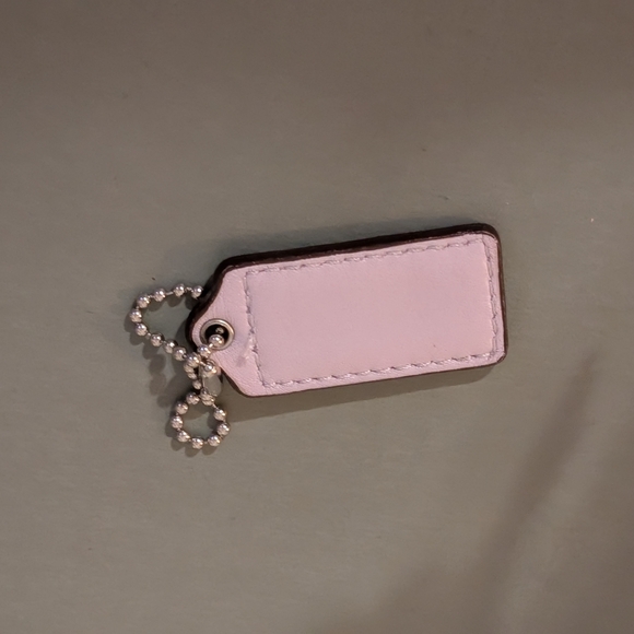 Coach Pink Leather Keychain - Picture 2 of 2